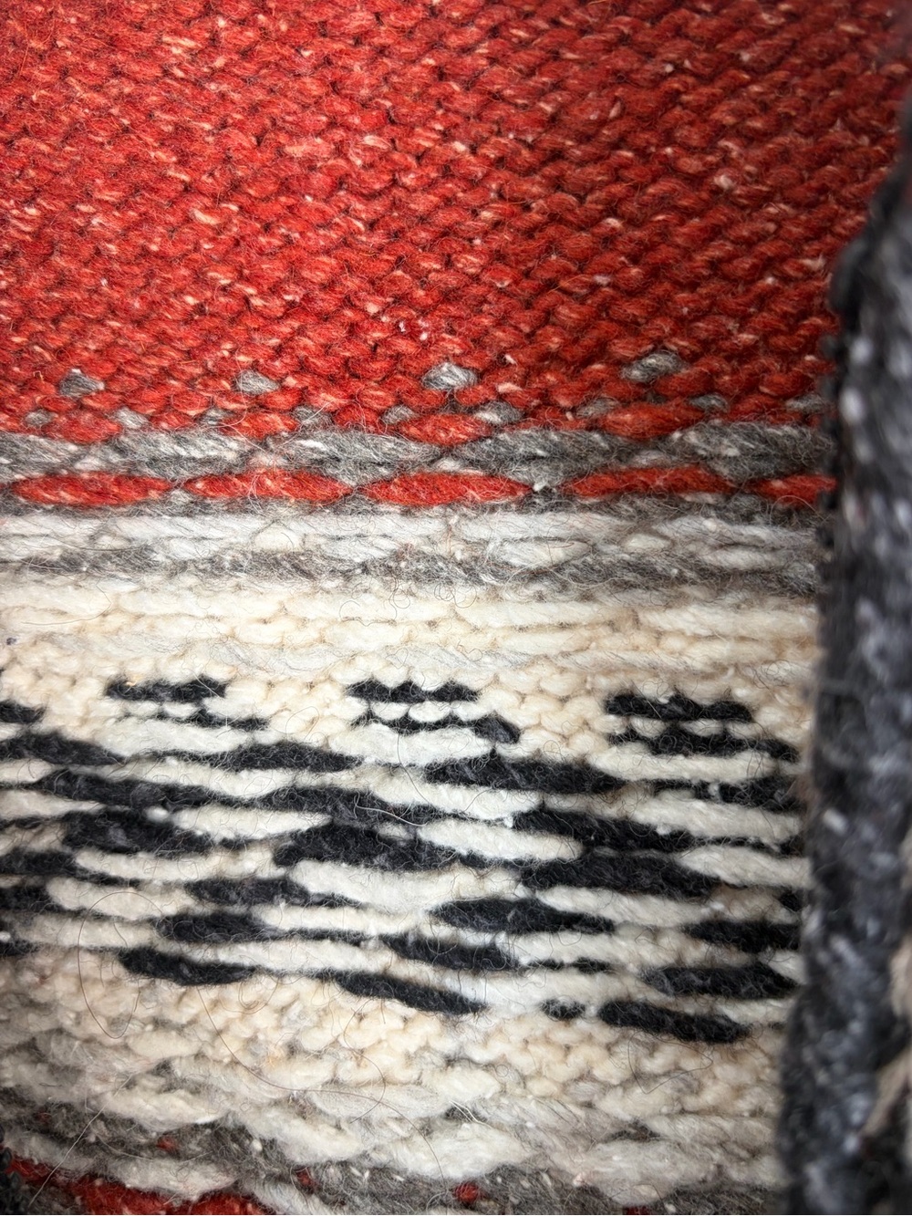 Vintage 1970s Hand Knit Wool Hooded Cowichan Style Zip Up - Size S - Picture 6 of 6